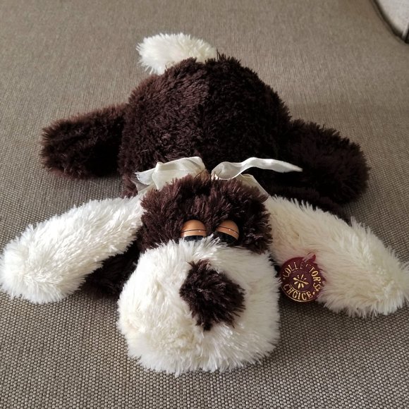 Dan Dee Collectors Choice Brown and Cream Floppy Plush Dog 12” - Picture 1 of 5